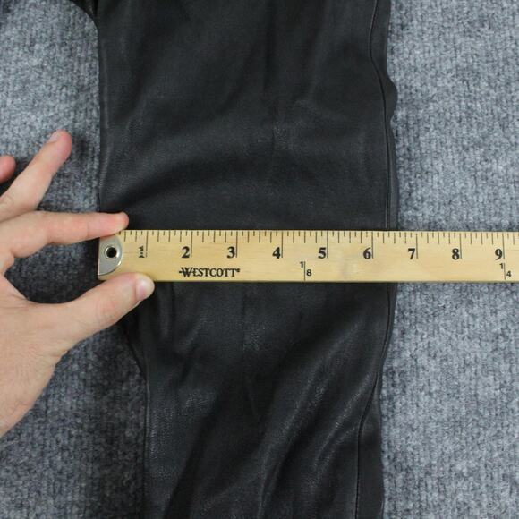 Mackage Pants Womens 4 S Genuine Lamb Leather Skinny Black Moto Biker Riding - Picture 9 of 13